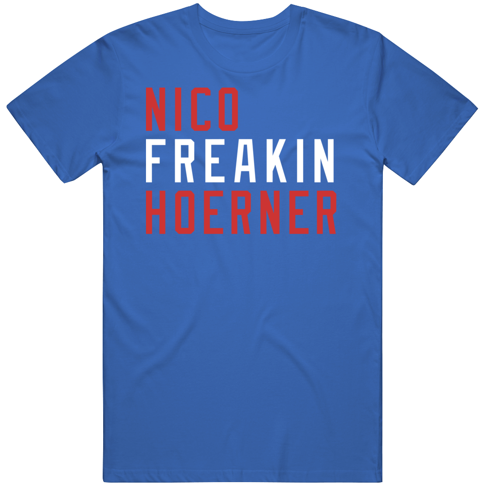 Nico Hoerner Chicago Cubs Youth Royal Roster Name & Number T-Shirt 